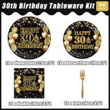 96Pcs 30th Birthday Party Tableware Set Back in 1996 Birthday Party