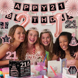 21st Birthday Decorations for Her Women 32PCS 21st Birthday Party