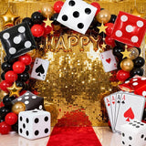 Biapian Jumbo Dice Balloons Foil, 6 Pcs 24 Inch Red Black White 4D