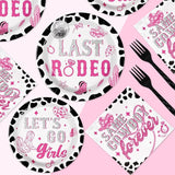 96Pcs Last Rodeo Bachelorette Party Decorations Pink & Silver Disco