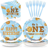 96Pcs Milk and Cookies 1st Birthday Decorations One Sweet Cookie