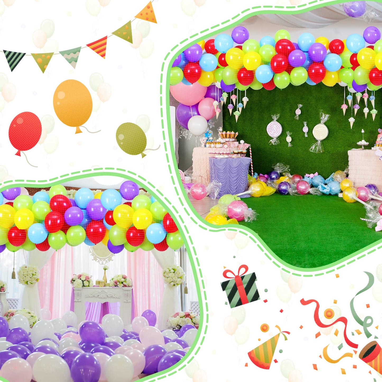 Haull Balloon Drop Net for Ceiling Release Wedding Birthday Balloon