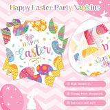 Happy Easter Plates and Napkins, 72PCS Colorful Easter Party