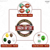 Football Balloons Arch Kit Huge Pack of 131 Football Party Supplies