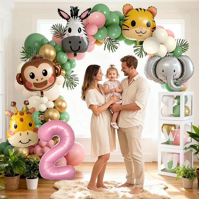 Two Wild Birthday Decorations Jungle Theme 2nd Birthday Decorations