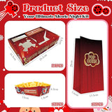 48PCS Classic Hollywood Movie Night Snack Box Set 24 Popcorn Boxes +