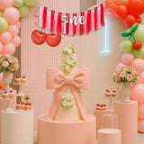 Cherry One High Chair Banner Cherry Themed First Birthday Party