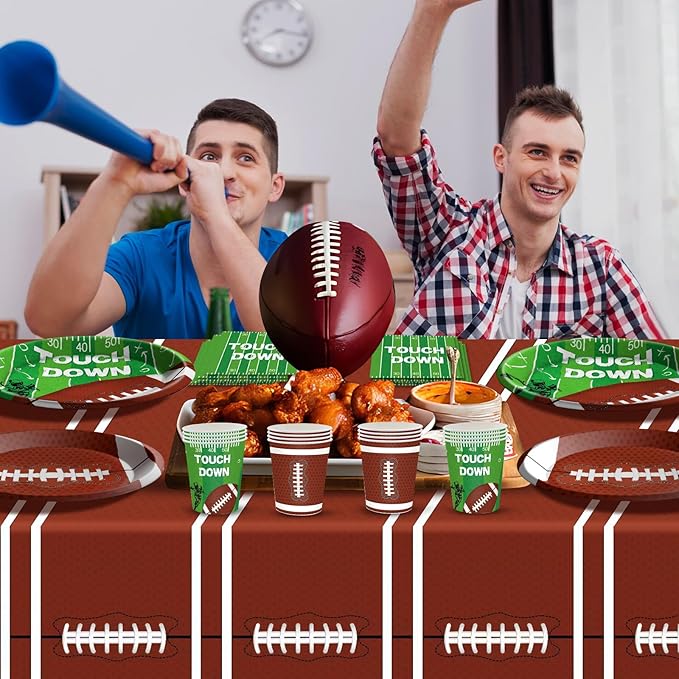 Football Party Supplies Kit Includes Dinner Plates Dessert Plates