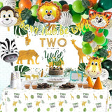 Two Wild Birthday Decorations Safari Jungle Theme 2nd Birthday Party