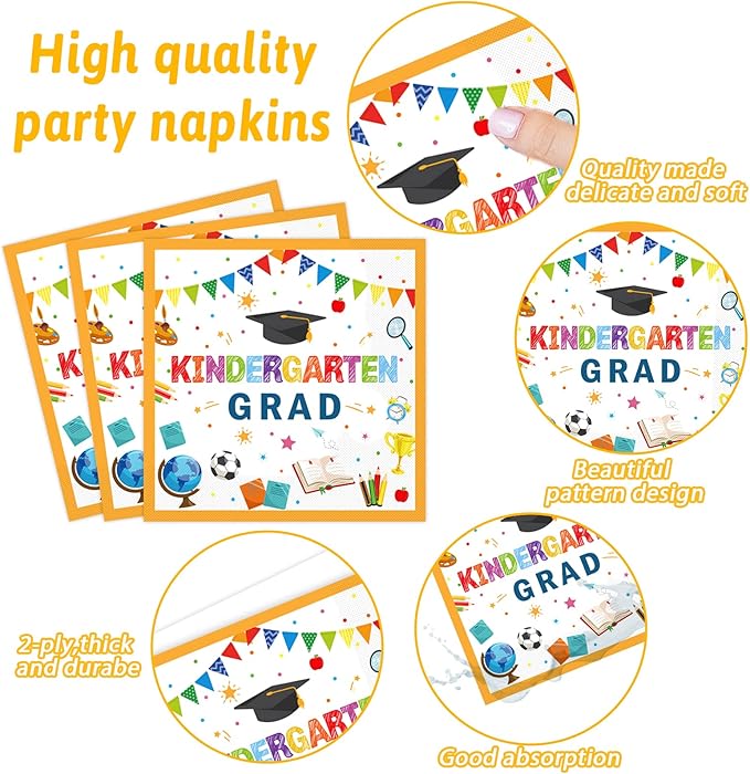 Kindergarten Graduation Party Supplies Pre K Grad Tableware Set