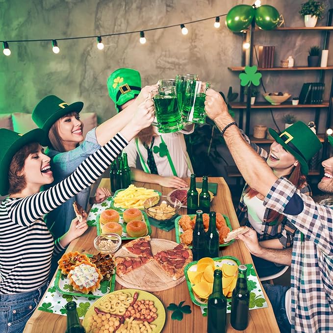 72 Pcs St Patrick's Day Plates and Napkins Set Serve 36 7 Square
