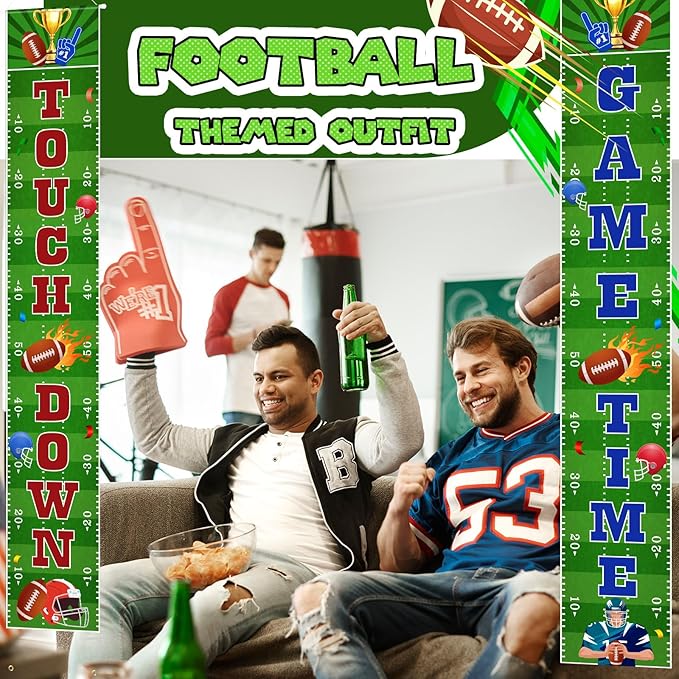 4 Pcs Football Backdrop Banner Decoration Football Party Supplies