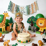 Wild One Birthday High Chair Banner Party Decoration For Boys Jungle