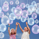 130 Pcs Clear Balloons Iridescent Transparent Bubble Shaped Balloons