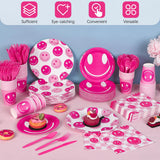 durony 350 Pcs Preppy Birthday Decorations 50 Guest Disco Cowgirl