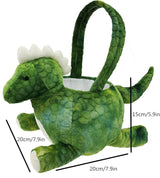 3D Dinosaur Plush Basket Easter Egg Hunting Basket Cute Animal Plush