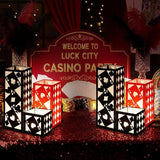 12 Pcs Casino Theme Party Centerpieces for Table 3 Size Poker Cards