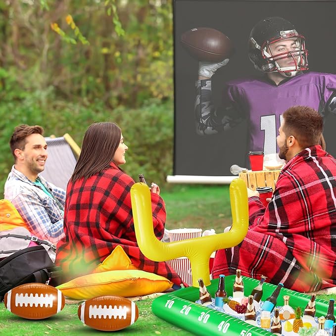 Inflatable Football Field Cooler Football Party Drink Cooler and 2