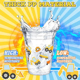 50 Pcs Construction Cups Construction Birthday Party Supplies 12 oz