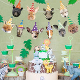Hooqict Safari Animals Happy Birthday Banner Animal Birthday