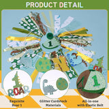 Dinosaur Highchair Banner for First Birthday Party Decorations Green