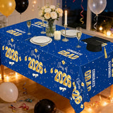 QZYL 4 Pack Graduation Decorations 2026, 54" x 108" Blue and Gold