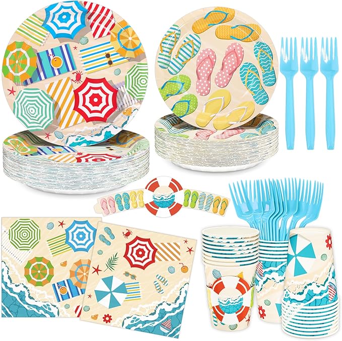 Summer Beach Party Decorations Hawaiian Beach Pool Umbrella Flip