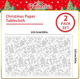 2 Pack Christmas Decorations Disposable Christmas Coloring