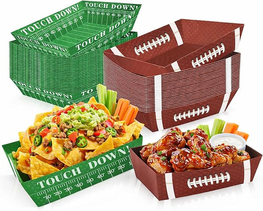 Football Party Favors & Supplies Pack of 50 Paper Food Tray