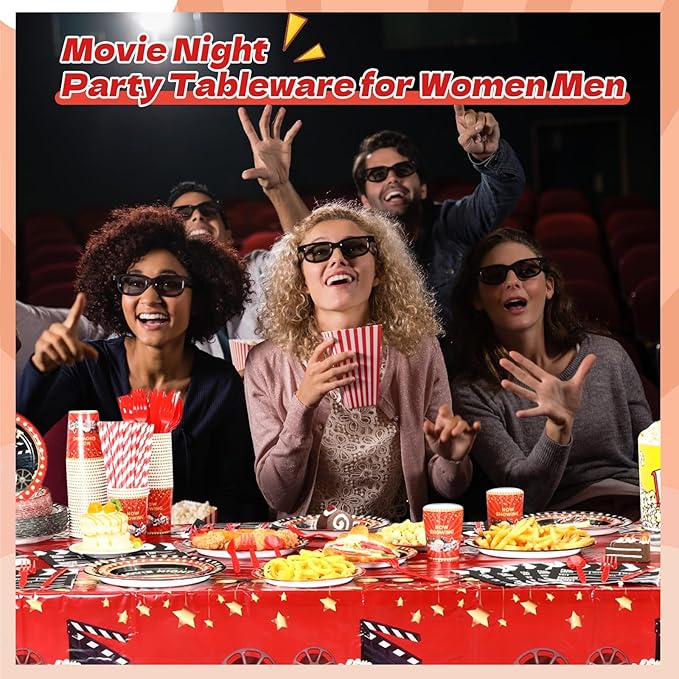 452 Pcs Movie Night Party Decorations Supplies Set Include Movie