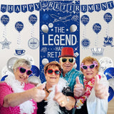 Roetyce Retirement Party Decorations for Men Women, Blue Silver Happy