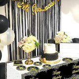 81 Pieces Black and Gold Party Supplies Gold and Black Plates Black