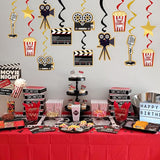 30Pcs Movie Night Party Supplies Hanging Decorations Movie Theme