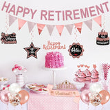 Rose Gold Retirement Party Decorations for Women Retired Crown and