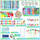172 Pcs Under the Sea Party Favors Set Include Cup Straw Stamp Clap
