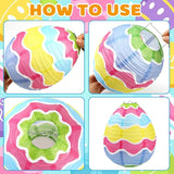 12 Pieces Pastel Paper Lanterns 8 Styles of Easter Egg Lanterns 4