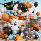Halloween Balloon Arch Kit 120PCS Halloween Sand White Black Orange