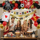 Casino Party Decorations 42Pcs Poker Night Balloons with Giant