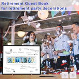 Framed Black Guest Book for Retirement Party Decorations 12X16