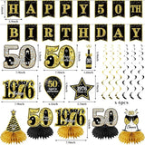 50th Birthday Decorations for Men Women 21pcs the Year 1976 Banner