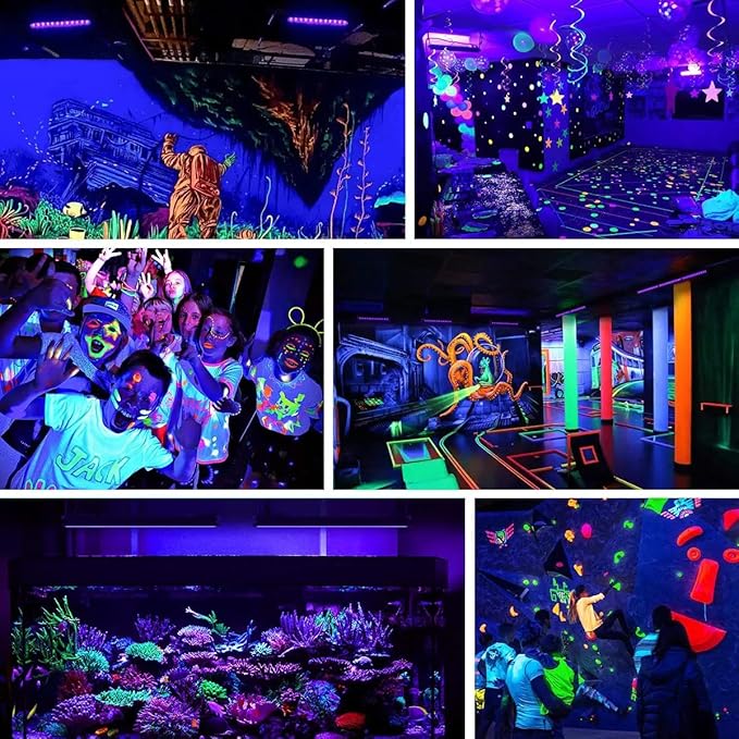 200W 2 Pack LED Black Light Halloween Outdoor Blacklight Flood With