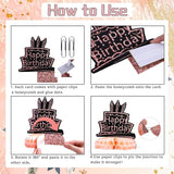 75th Birthday Decorations Women, 9PCS Rose Gold 75th Birthday