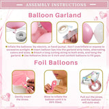 188 pc Pink Bridal Shower Decorations Includes Balloon Arch & Boxes