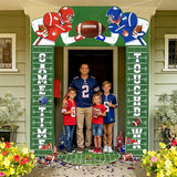 3 Pcs Football Party Decorations Porch Sign Banner Football Welcome