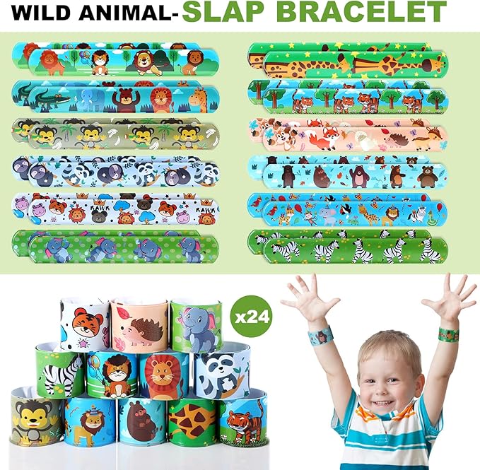 121 Pcs Jungle Safari Party Favors Animals Theme Birthday Supplies