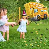 Construction Truck Piñata with Blindfold Bat and Confetti