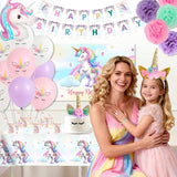 191 Pc Unicorn Birthday Decorations for Girls Complete Unicorn Party