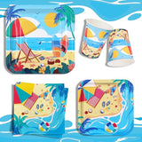 Beach Theme Party Supplies Summer Pool Pack Includes Paper Dinner