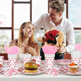 168PCS Valentine Party Supplies Pink Heart Valentine's Day