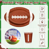99PCS Football Party Tableware Supplies,Set of 24 Football Plates